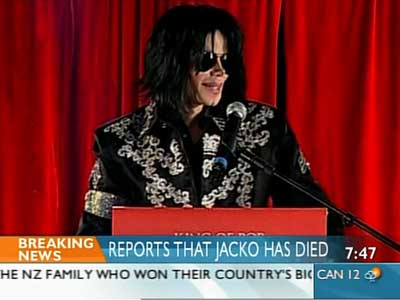Breaking news: Michael Jackson dies