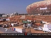 Stadium construction workers on strike