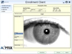 Screen capture from Aware's Universal Registration Client interface. Iris image captured at 2 meters distance with the AOptix InSight iris recognition system. (Graphic: Business Wire).  View Multimedia Gallery
