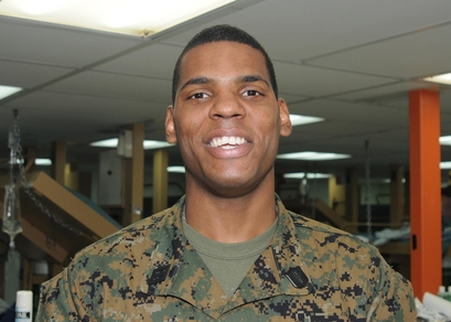 Navy corpsman shocked at presidential mention