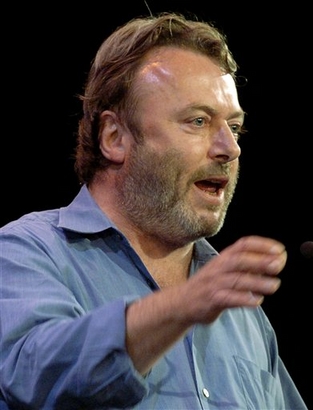 In this Sept. 14, 2005 file photo, British essayist Christopher Hitchens speaks during a debate in New York.  (AP Photo/Chad Rachman, File)