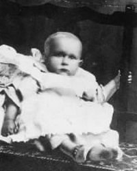 A photograph of the baby Sidney Leslie Goodwin, who is now believed to be the Titanic's unknown child. &#xD;
CREDIT: Photo copyright by Carol Goodwin,