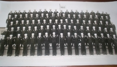 This photo from the author's grandfather shows Company 5013-44 - Regiment 2 - Battalion 5 from Sept. 19, 1944. (Photo courtesy of Sean Durity.)
