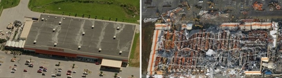 The roof of Joplin's Home Depot was torn off ...