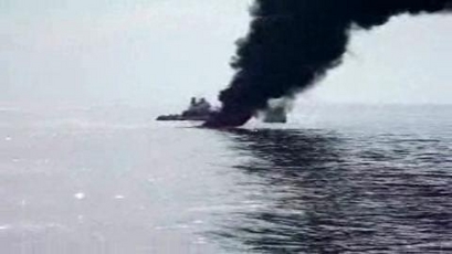 Raw: Footage of Thursday's oil burn in Gulf