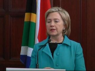 Hillary in South Africa