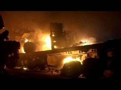 NATO trucks attacked