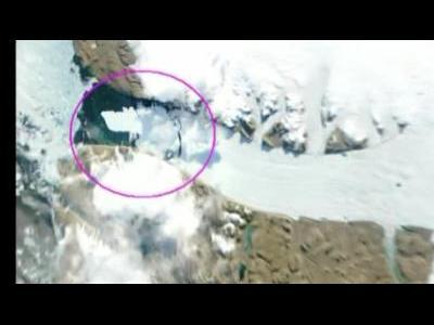 Ice island linked to global warming