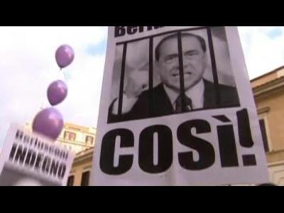 Anti-Berlusconi protest in Milan