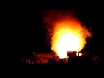 Anti-aircraft gunfire in Tripoli