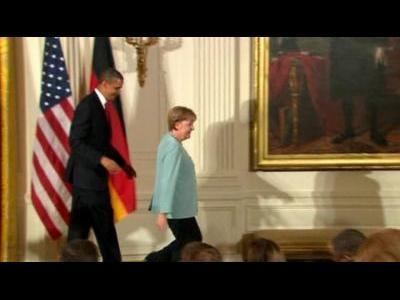 Economic woes dominate Obama, Merkel newser