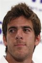 Argentina's tennis player Juan Martin Del Potro gestures during a press conference in Buenos Aires, Argentina, Wednesday, May 11, 2011.