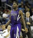 Sacramento Kings point guard Tyreke Evans reacts after receiving a traveling call in the first half of an NBA basketball game against the New Orleans Hornets in New Orleans, Wednesday, Dec. 15, 2010. New Orleans defeated Sacramento 94-91 despite a team-high 22 points and seven assists from Evans. (AP Photo)