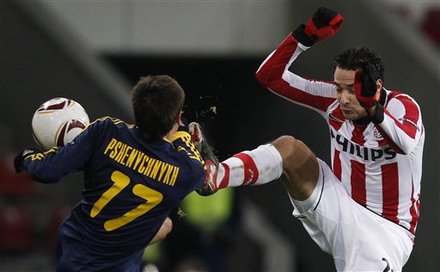 PSV Player Otman Bakal, Right, Hits