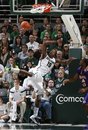 Michigan State 's Durrell Summers (15) dunks against Tennessee Tech 's Alfred Jones, right, during the first half of an NCAA college basketball game, Sunday, Nov. 28, 2010, in East Lansing, Mich.