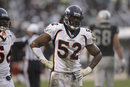 Denver Broncos linebacker Jason Hunter (52) in the second quarter of an NFL football game in Oakland, Calif., Sunday, Dec. 19, 2010.