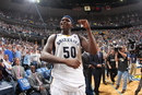 MEMPHIS, TN - APRIL 23:  Zach Randolph #50 of the Memphis Grizzlies celebrates with a little dance after defeating the San Antonio Spurs in Game Three of the Western Conference Quarterfinals in the 2011 NBA Playoffs on April 23, 2011 at FedExForum in Memphis, Tennessee.  (Photo by Joe Murphy/NBAE via Getty Images)