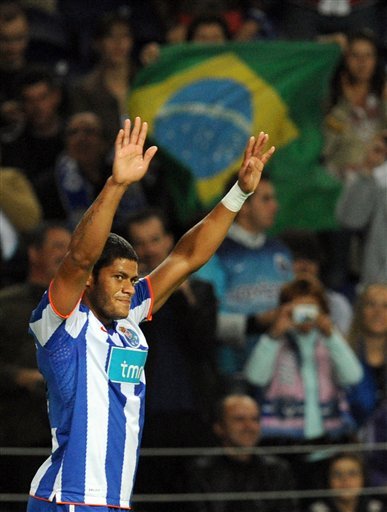 FC Porto's Givanildo 'Hulk' Souza, From Brazil, Celebrates