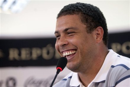 Brazil's Soccer Star Ronaldo Smiles