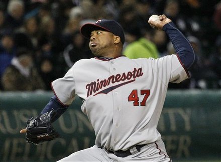 Minnesota Twins starting pitcher Francisco Liriano delivers during the sixth inning of a baseball game against the Chicago White Sox Tuesday, May 3, 2011 in Chicago.