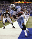 Tennessee Titans wide receiver Kenny Britt (18) scores a touch down during an NFL football game between the Indianapolis Colts and the Tennessee Titans in Indianapolis, Sunday, Jan. 2, 2011.