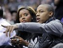 Rapper Bow Wow watches the New Jersey Nets and Chicago Bulls play an NBA basketball game Thursday, March 17, 2011, in Newark, N.J.