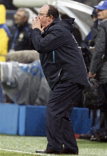 Inter Milan Coach Rafael Benitez, Of Spain,  Gestures