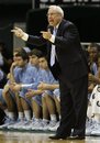 North Carolina coach Roy Williams yells in the first half during North Carolina's NCAA college basketball game against Miami in Coral Gables, Fla., Wednesday, Jan. 26, 2011. North Carolina defeated Miami 74-71.