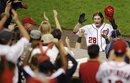Washington Nationals ' Jayson Werth (28) celebrates his home run against the Atlanta Braves during the eighth inning of a baseball game on Friday, Sept. 23, 2011, in Washington. The Braves won 7-4.