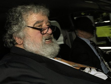 FIFA official Chuck Blazer leaves the FIFA headquarters in Zurich, Switzerland, Sunday, May 29, 2011, after a first ethics hearing over alleged bribery during the campaign for the FIFA presidency. (AP Photo/Keystone/Steffen Schmidt)- GERMANY OUT - AUSTRIA OUT -