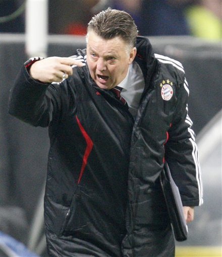 Bayern Munich Coach Luis Van Gaal, Of The Netherlands, Gestures