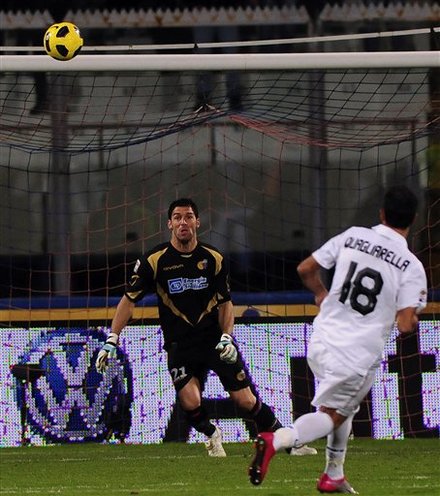 Juventus' Fabio Quagliarella, Right,   Scores