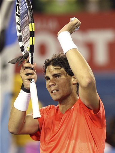 Spain's Rafael Nadal Celebrates