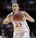 Stanford's Jeanette Pohlen passes against Gonzaga's in the second half of an NCAA women's college basketball tournament regional final, Monday, March 28, 2011, in Spokane, Wash. Stanford won 83-60.