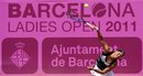 Czech Republic's Lucie Hradecka serves to Roberta Vinci of Italy during the final match of the Barcelona Ladies Open in Barcelona, Spain, Saturday, April 30, 2011. Vinci won the match 4-6, 6-2, 6-2.