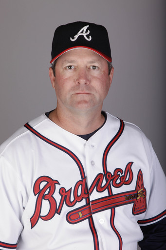 This is a 2011 photo of Roger McDowell of the Atlanta Braves baseball team. This image reflects the Atlanta Braves active roster as of Feb. 21, 2011 when this image was taken.