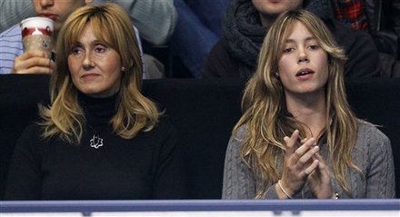 Spain's Rafael Nadal's Mother Ana Maria Parera, Left And Sister Maria Isabel Watch Him Play Novak Djokovic Of Serbia