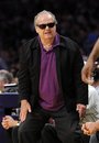 Actor Jack Nicholson complains about a call during Game 5 of a first-round NBA basketball playoff series between the Los Angeles Lakers and the New Orleans Hornets , Tuesday, April 26, 2011, in Los Angeles.