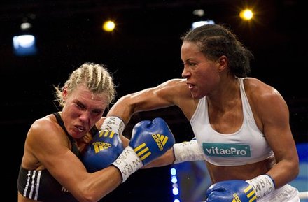 Cecilia Braekhus Of Norway, Right, Punches