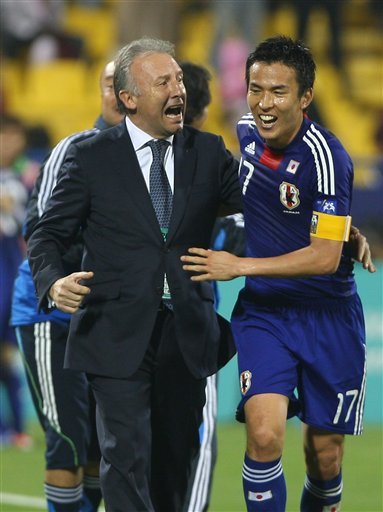 Japan''s Team Coach Alberto Zaccheroni Of Italy Celebrates