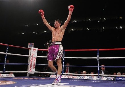 Britain's Nathan Cleverly, Celebrates