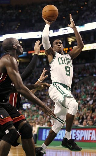 Boston Celtics' Rajon Rondo Shoots