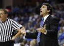 Memphis head coach Josh Pastner instructs his team against Jackson State in the first half of an NCAA college basketball game on Monday, Nov. 28, 2011, in Memphis, Tenn.