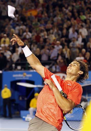 Rafael Nadal Of Spain Throws