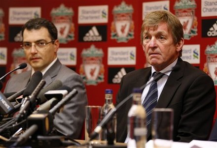 Liverpool''s New Manager Kenny Dalglish, Right,
            And Liverpool Director Of Football Damien Comolli Talk To The Media