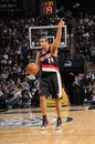 SAN ANTONIO, TX - MARCH 28: Andre Miller #24 of the Portland Trail Blazers calls a play against  the San Antonio Spurs at AT&T Center on March 28, 2011 in San Antonio, Texas.