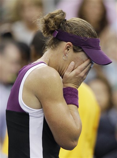 Samantha Stosur Of Australia Reacts