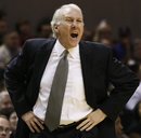 San Antonio Spurs head coach Gregg Popovich yells to his team during the first half of an NBA basketball game against the Cleveland Cavaliers , Saturday, Nov. 20, 2010, in San Antonio.