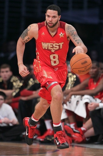   Deron Williams #8 Of The Utah Jazz And The Western Conference Moves