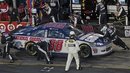 **CORRECTS TO SPRINT CUP SERIES COCA-COLA 600 ** Dale Earnhardt Jr. makes a pit stop during the NASCAR Sprint Cup Series Coca-Cola 600 auto race in Concord, N.C., Sunday, May 29, 2011.